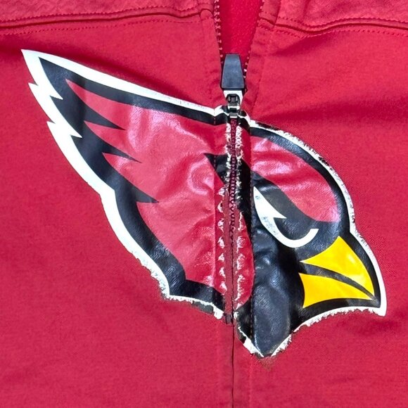NFL Team Apparel Arizona Cardinals TX3 Warm Red Hoodie XL Full-Zip Pockets READ - Picture 2 of 8